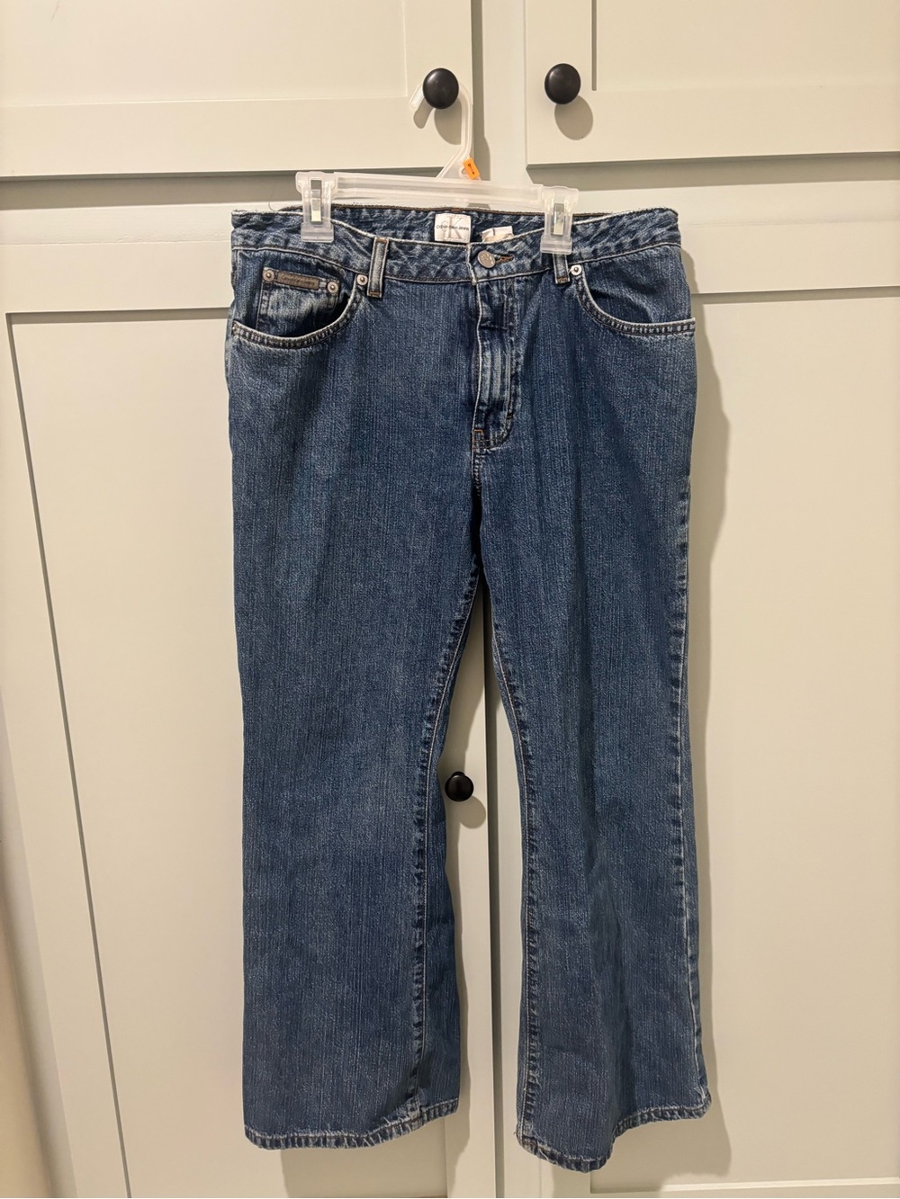 Vintage Calvin Klein Jeans Flare Leg Jean Jeans Blue Waist 11 Like New